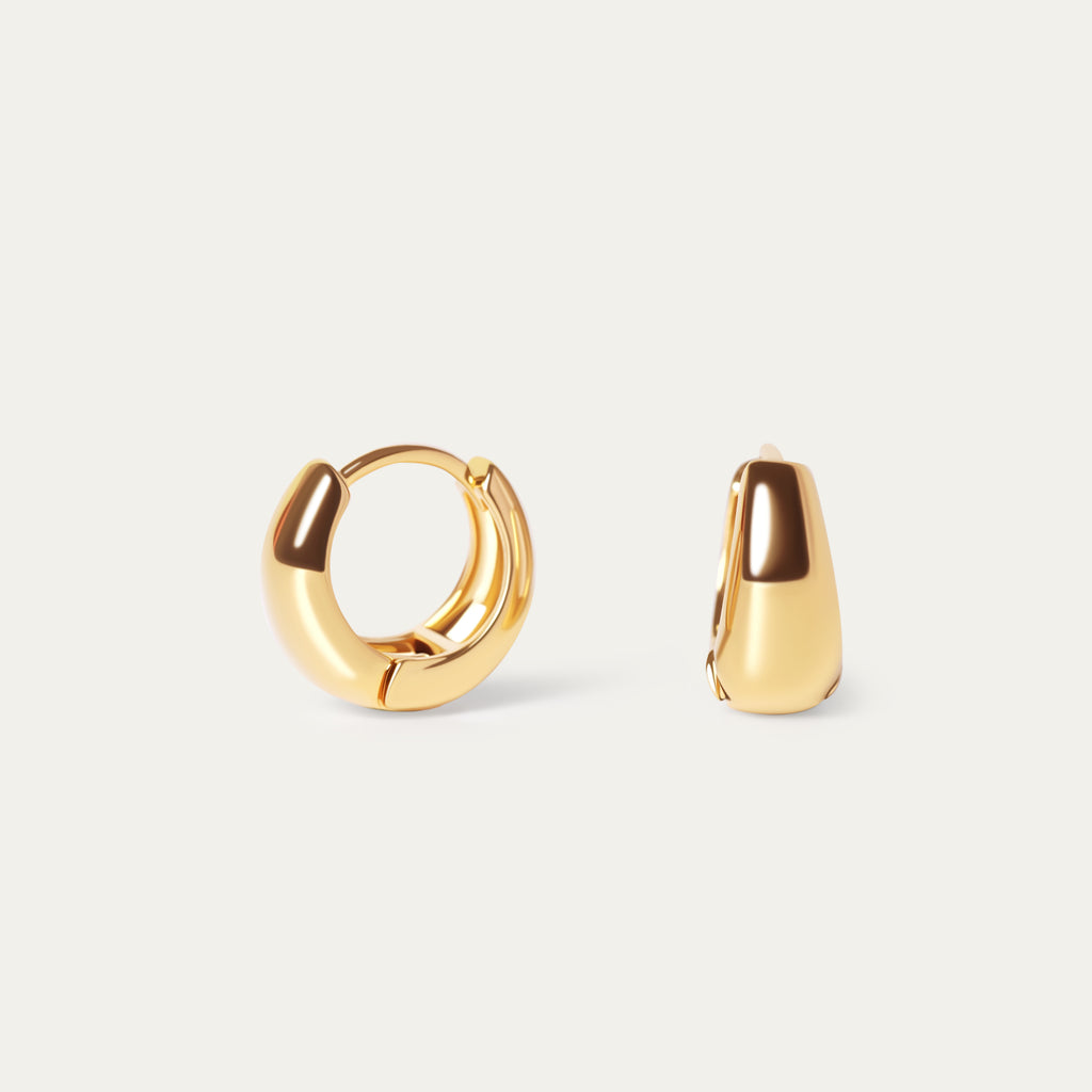 Seek Shine Luri Teeny-Tiny Hoop Earrings (18K Gold Brass)