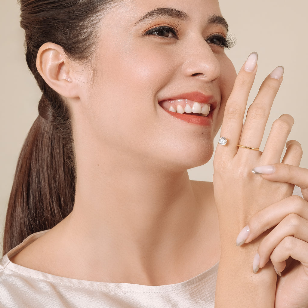 Seek Shine Tesso CZ Ring (18K Gold Vermeil)