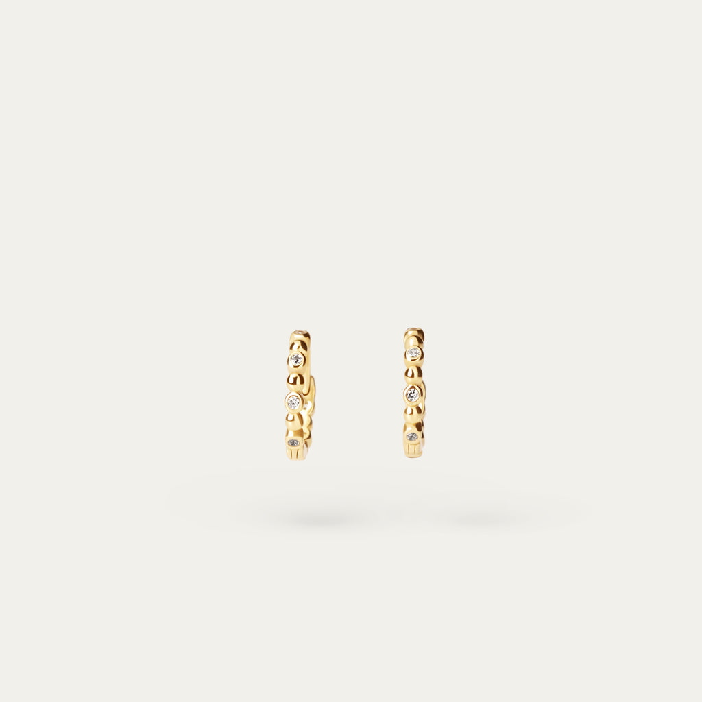 Seek Shine Yani Teeny-Tiny CZ Hoops Earrings (18K Gold Vermeil)