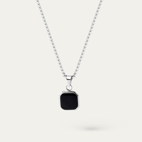 Allan Onyx Necklace (Stainless Steel)