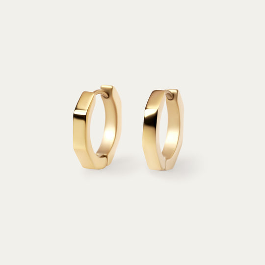 Cinco Hoops (18K Gold Stainless Steel)