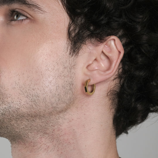 Cinco Hoops (18K Gold Stainless Steel)