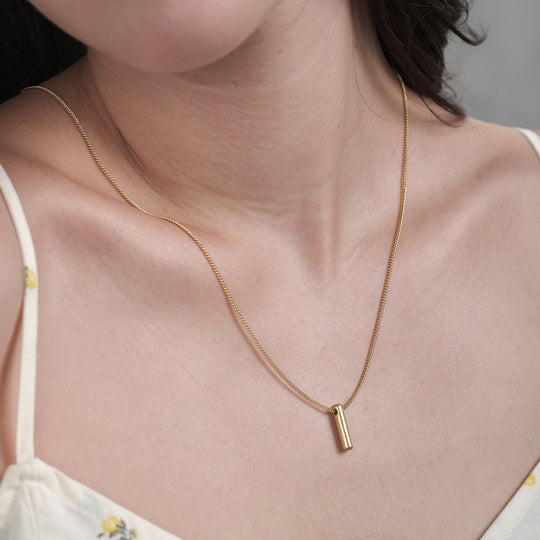Drap Necklace (18K Gold Brass)