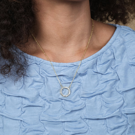 Fele CZ Necklace (18K Gold Brass)