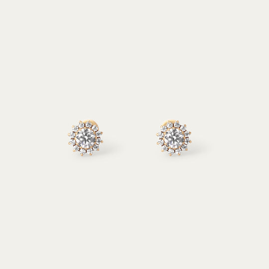 Falu CZ Studs (18K Gold Titanium Steel)