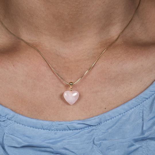 Gigi Rose Quartz Charm (18K Gold Vermeil)