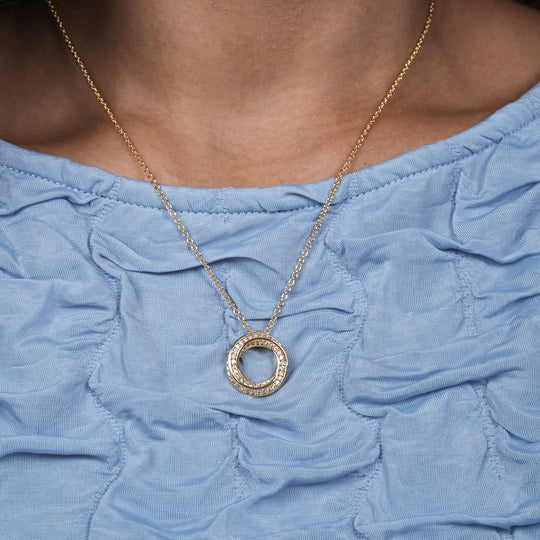 Hyana CZ Necklace (18K Gold Brass)