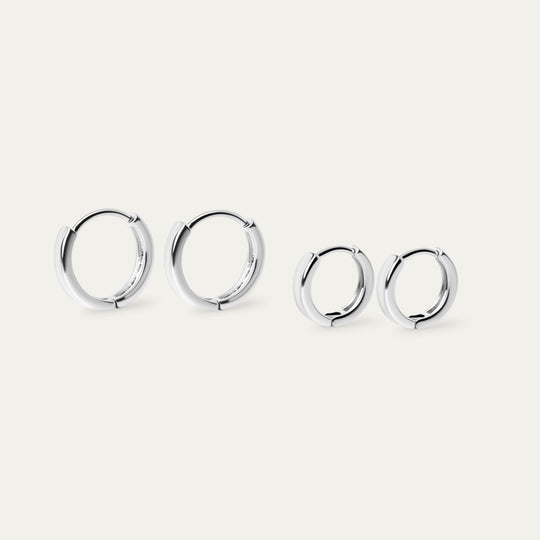 Hamond Tiny Hoops (Silver Brass)