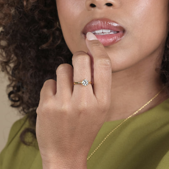 Issi 1.0ct Moissanite Ring (18K Gold Vermeil, Size 11)