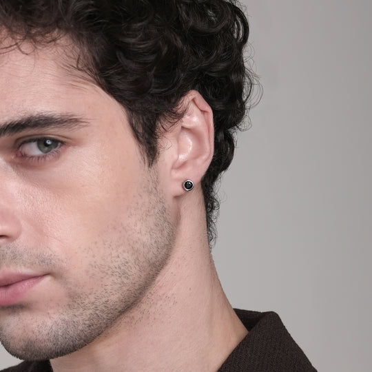 Indo Onyx Studs (Stainless Steel)