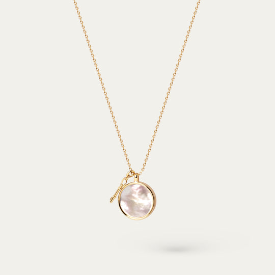Keya Mother of Pearl Necklace (18K Gold Brass)