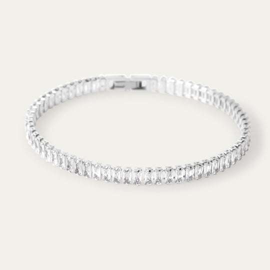 Rej CZ Bracelet (Titanium Steel, White Stone)