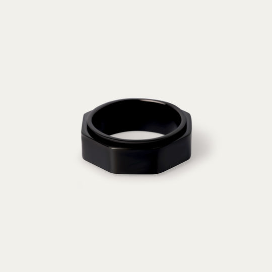 Rigor Ring (Black Titanium Steel, Size 10)
