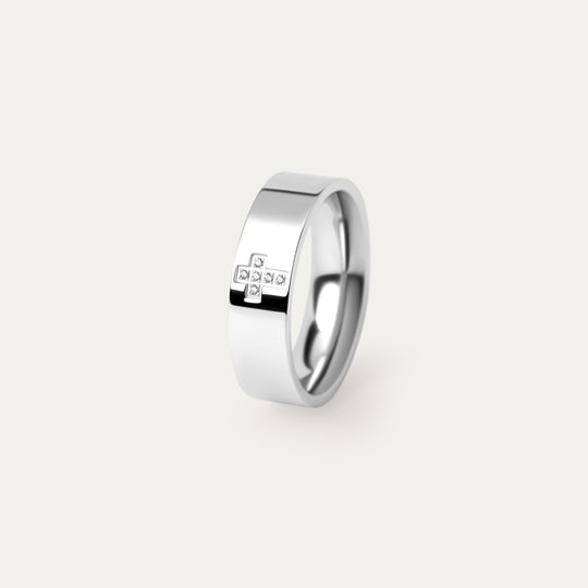 Simon CZ Ring (Stainless Steel, Size 11)