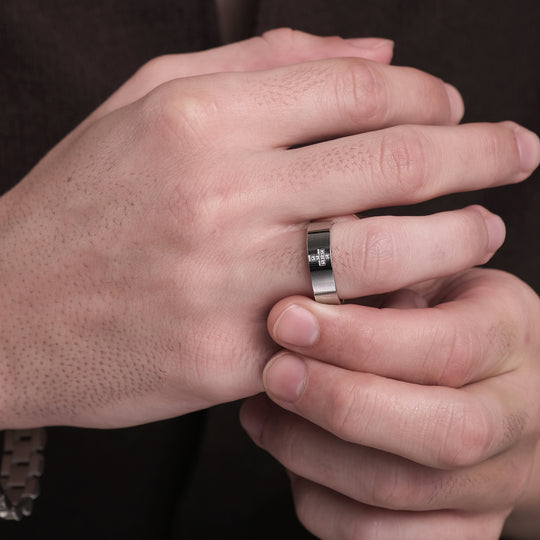 Simon CZ Ring (Stainless Steel, Size 9)