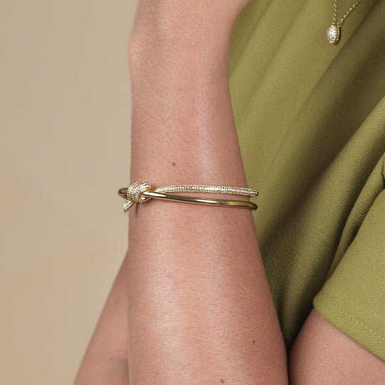 Teria CZ Bangle (18K Gold Brass)
