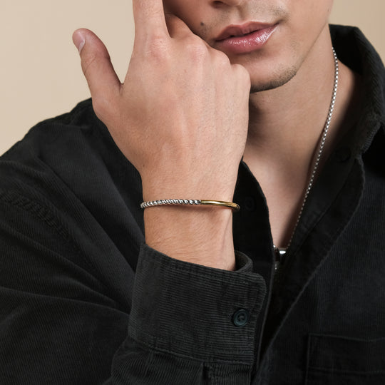 Tish Bangle (Two-Tone Stainless Steel)