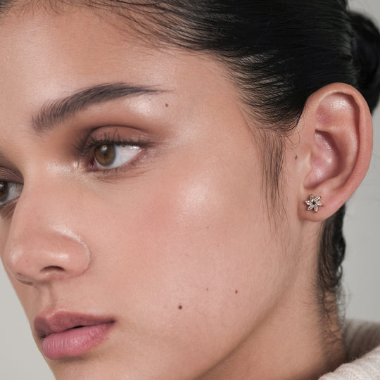 Tora CZ Studs (18K Gold Titanium Steel)