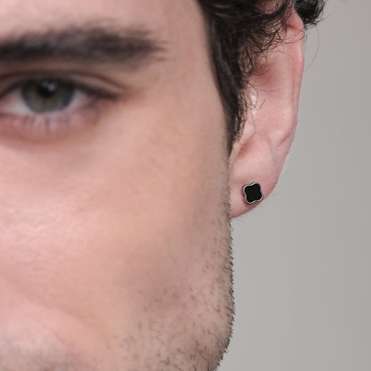Viv Onyx Studs (Stainless Steel)