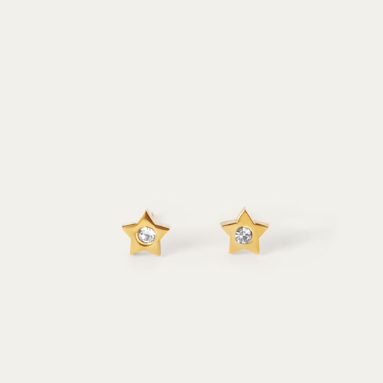 Adi CZ Studs (18K Gold Stainless Steel)