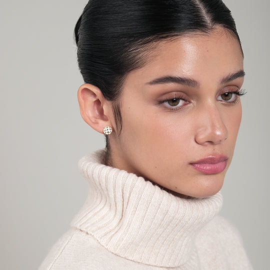 Alia Enamel Studs (18K Gold Vermeil)