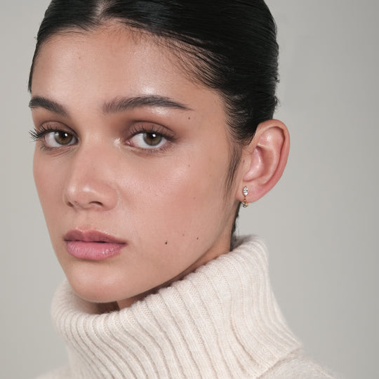 Alman CZ Studs (18K Gold Stainless Steel)