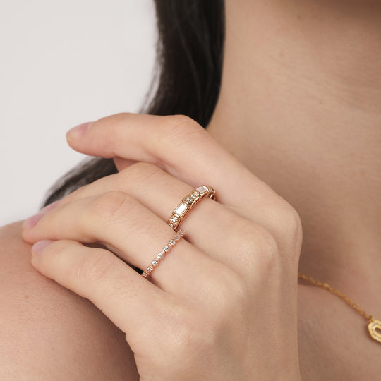 Amora CZ Ring (18K Rose Gold Vermeil, Size 5)