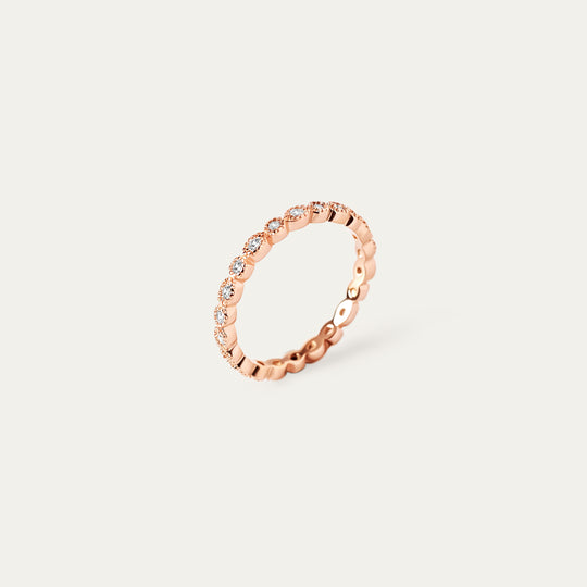 Amora CZ Ring (18K Rose Gold Vermeil, Size 7)