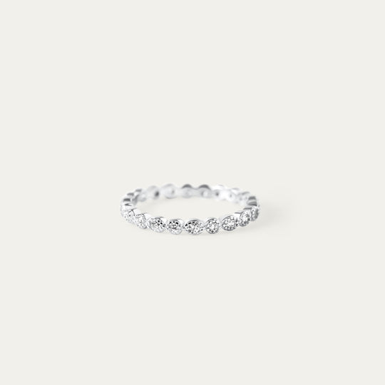 Amora CZ Ring (925 Sterling Silver, Size 5)