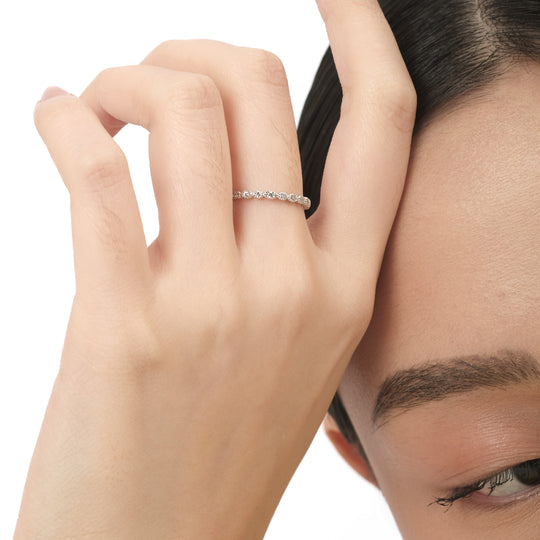 Amora CZ Ring (925 Sterling Silver, Size 6)