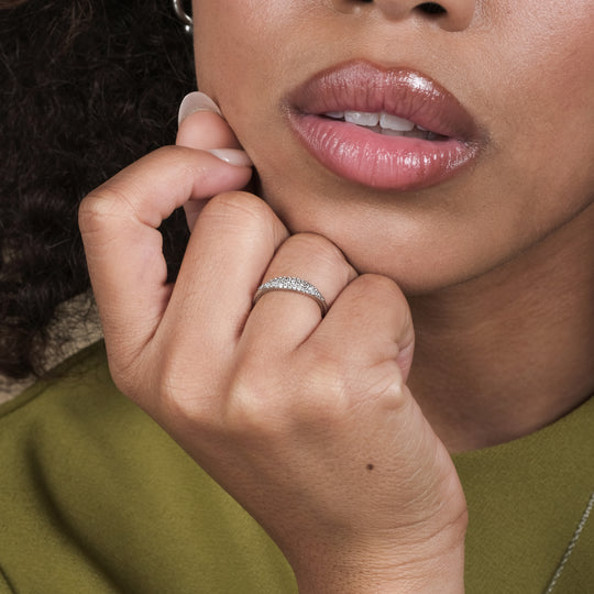 Bann CZ Ring (925 Sterling Silver, Size 6)