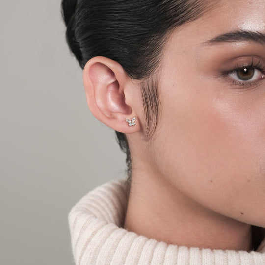 Bari CZ Studs (18K Gold Stainless Steel)