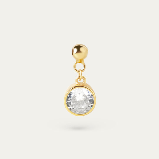 Bertha April CZ Charm (18K Gold Vermeil)