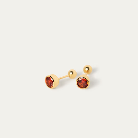 Bertha January CZ Studs (18K Gold Vermeil)