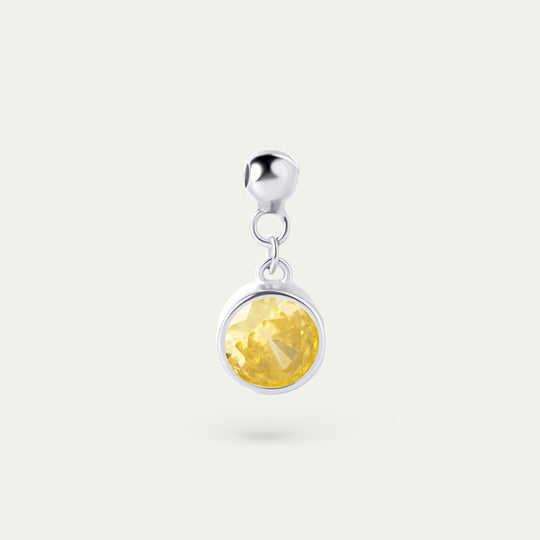 Bertha November CZ Charm (925 Sterling Silver)