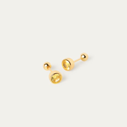 Bertha November CZ Studs (18K Gold Vermeil)