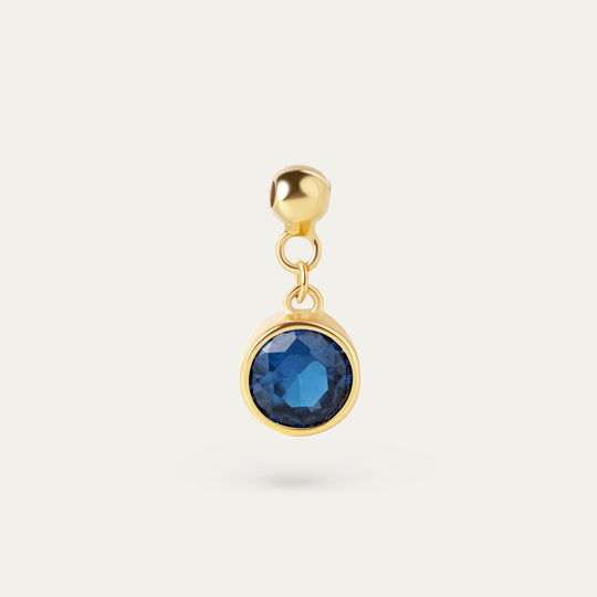 Bertha September CZ Charm (18K Gold Vermeil)
