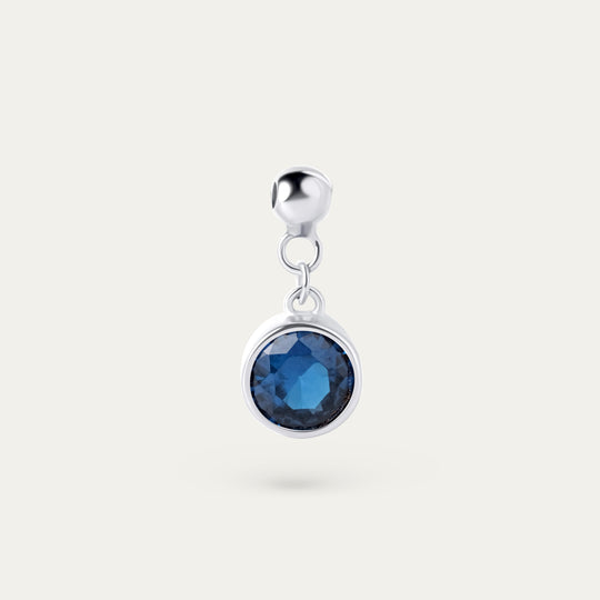 Bertha September CZ Charm (925 Sterling Silver)
