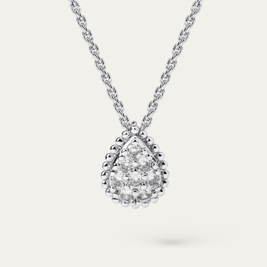 Birma CZ Necklace (Silver Brass)