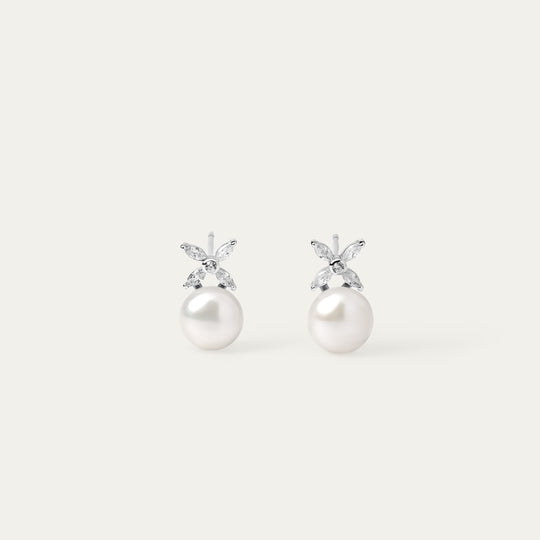Brenda Pearl Earrings (925 Sterling Silver)