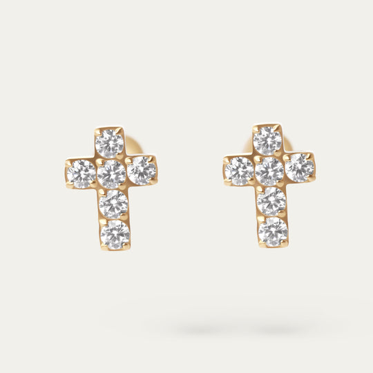 Bro CZ Studs (18K Gold Stainless Steel)