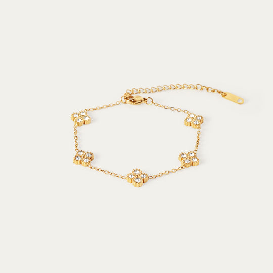 Calo Tiny CZ Bracelet (18K Gold Stainless Steel)