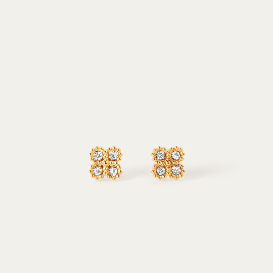 Calo CZ Earrings (18K Gold Stainless Steel)
