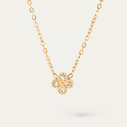 Calo CZ Necklace (18K Gold Stainless Steel)