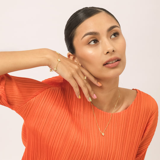 Calo CZ Necklace (18K Gold Stainless Steel)