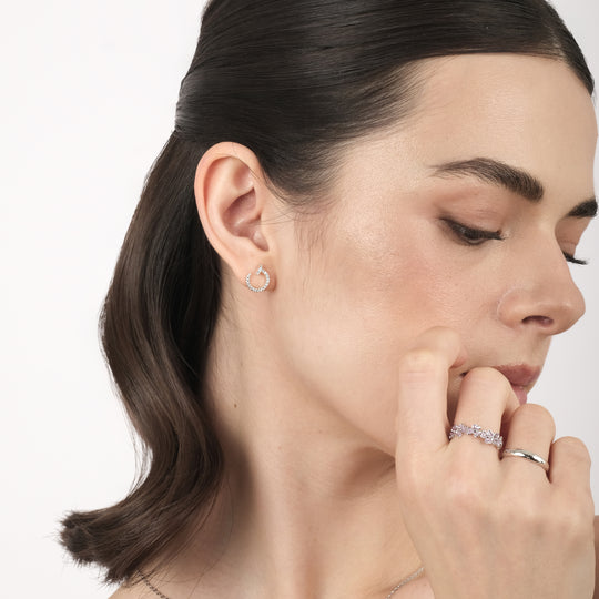 Canna CZ Studs (925 Sterling Silver)