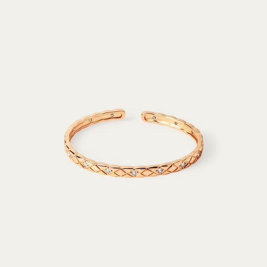 Cecil CZ Bangle (18K Rose Gold Brass)