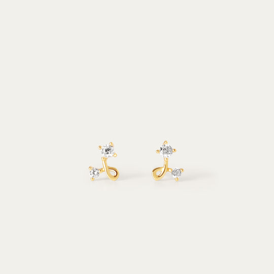 Cher CZ Studs (14K Gold Vermeil)