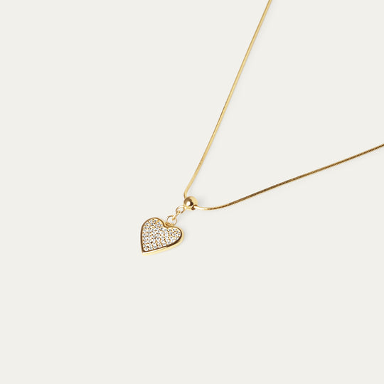 Cluster-pave CZ Charm (18K Gold Vermeil, Heart)