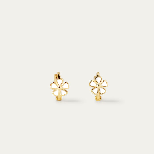 Daza Enamel Hoops (18K Gold Vermeil)